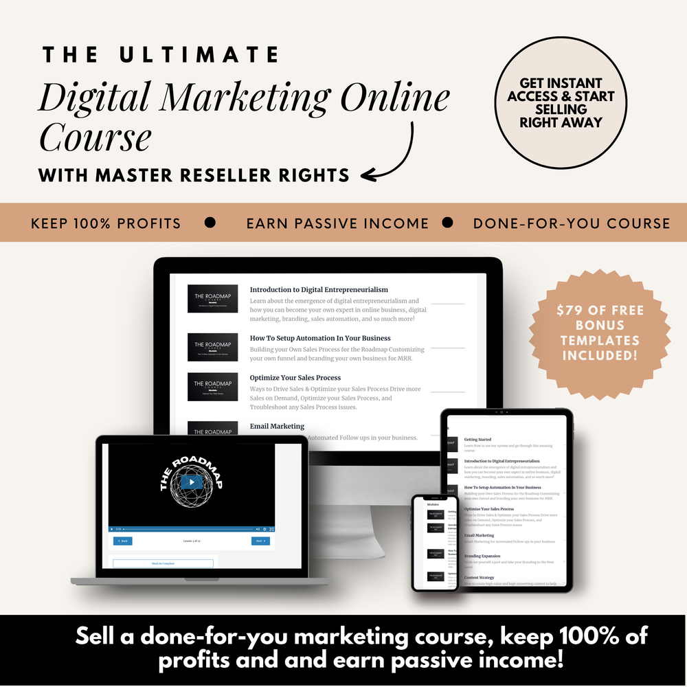 Roadmap to Riches 2.0 Digital Marketing Course